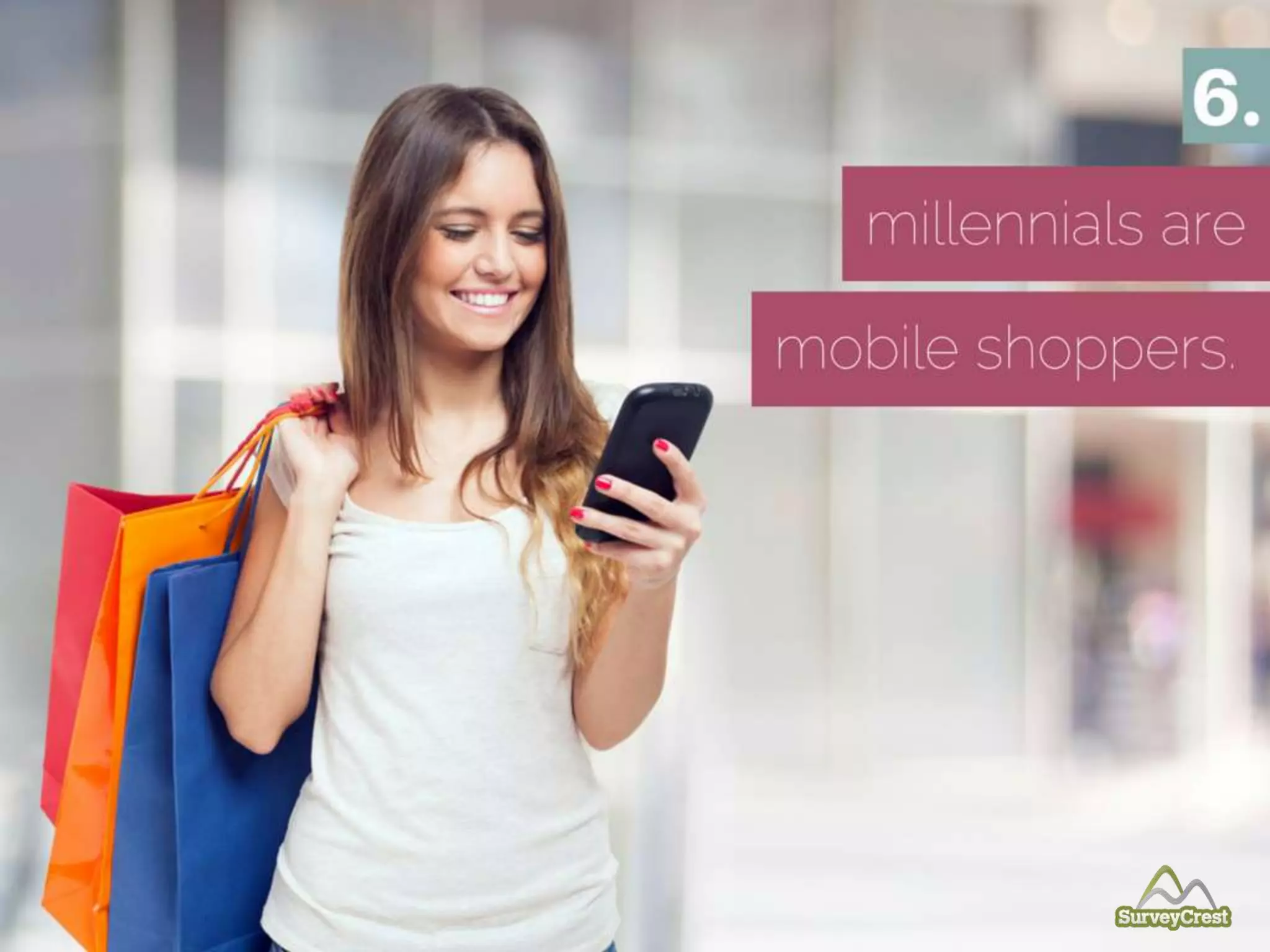 6. Millennials are mobile shoppers.