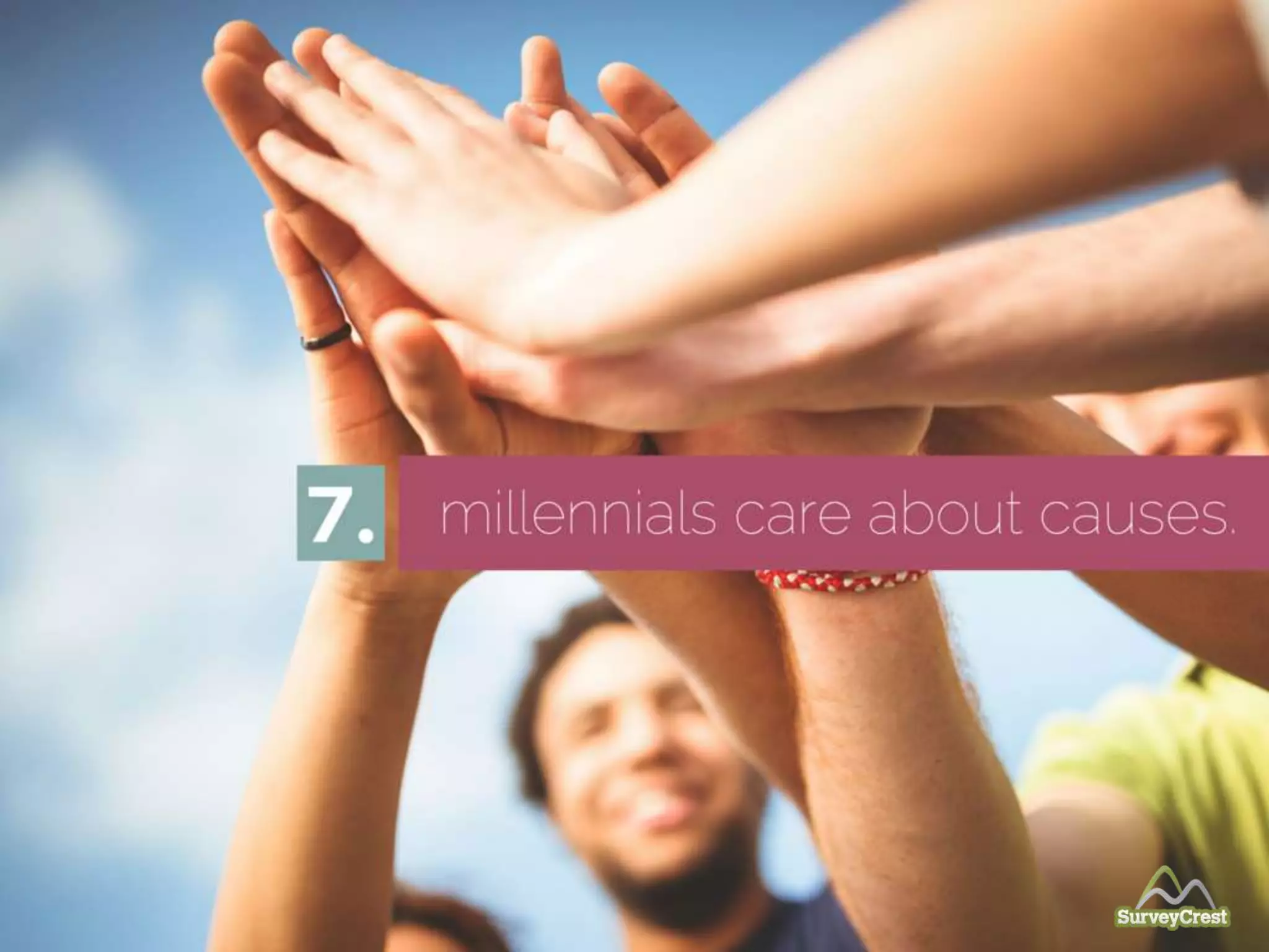 7. Millennials care about causes.