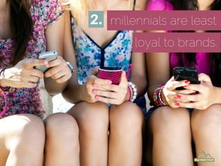 2. Millennials are least loyal to brands.
 