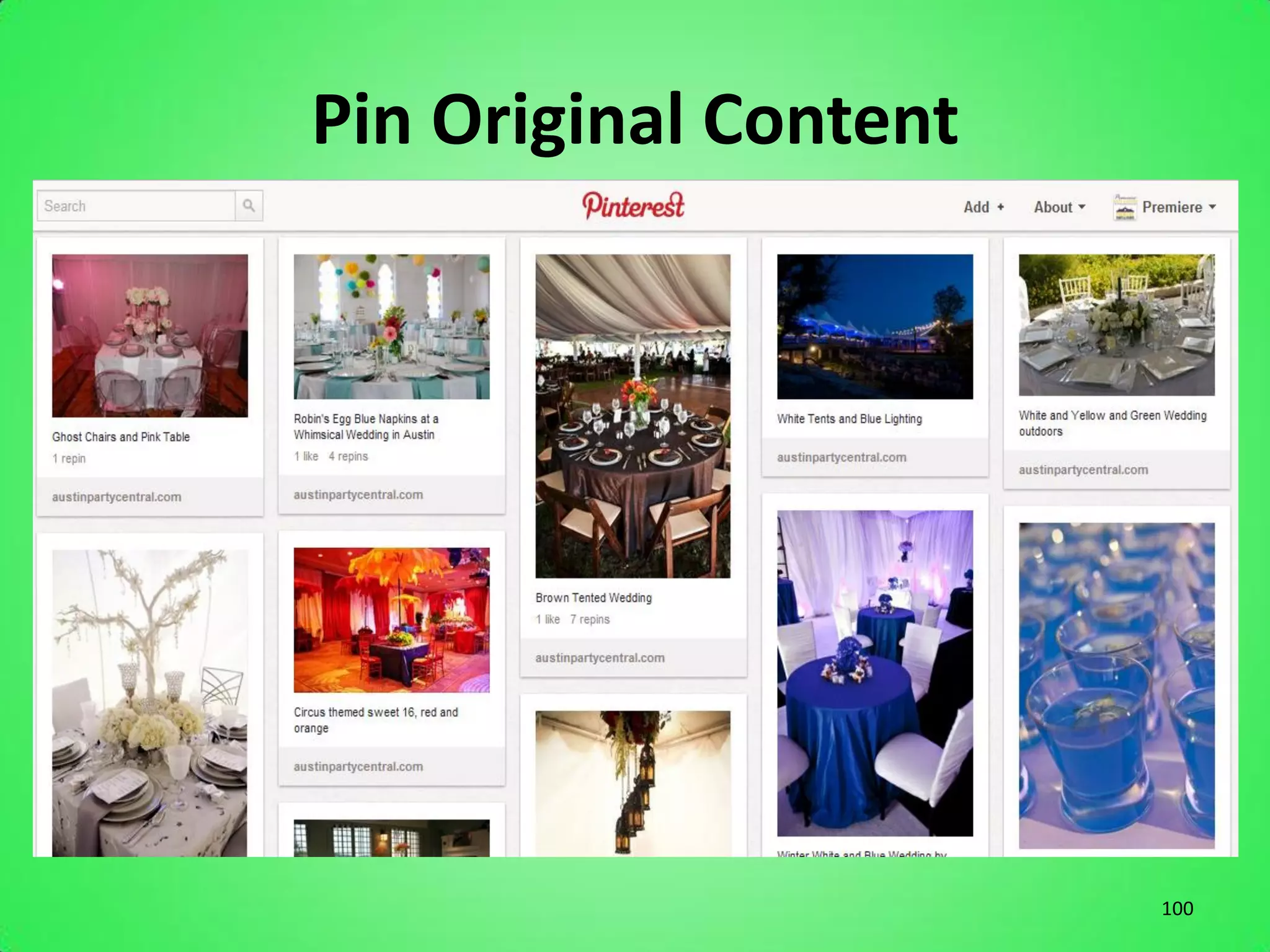 Pin Original Content




                       100
 