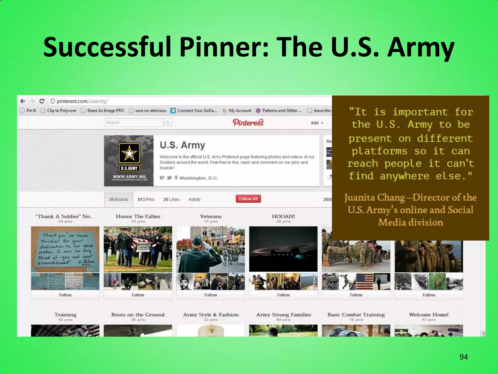Successful Pinner: The U.S. Army




                                   94
 