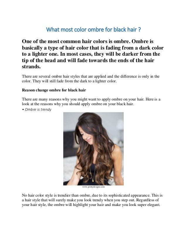 What Most Color Ombre For Black Hair