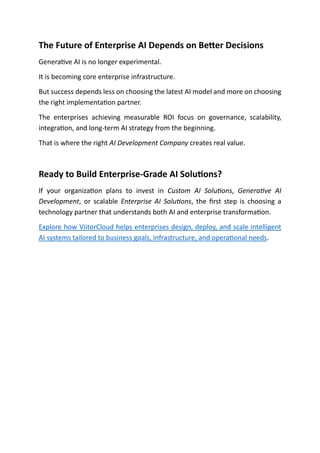 AI Development Company Selection Guide for Enterprises | PDF