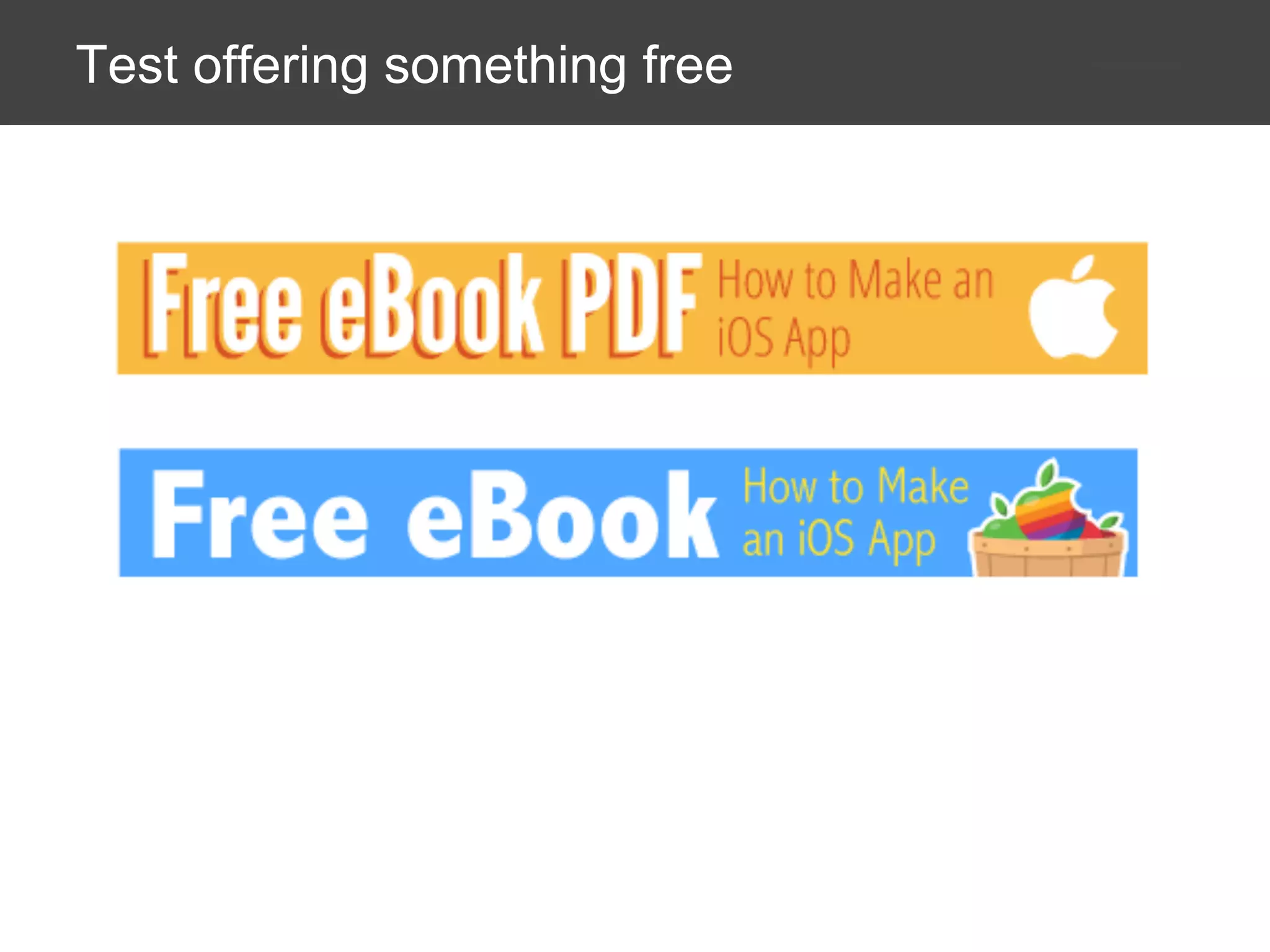 Test offering something free

 