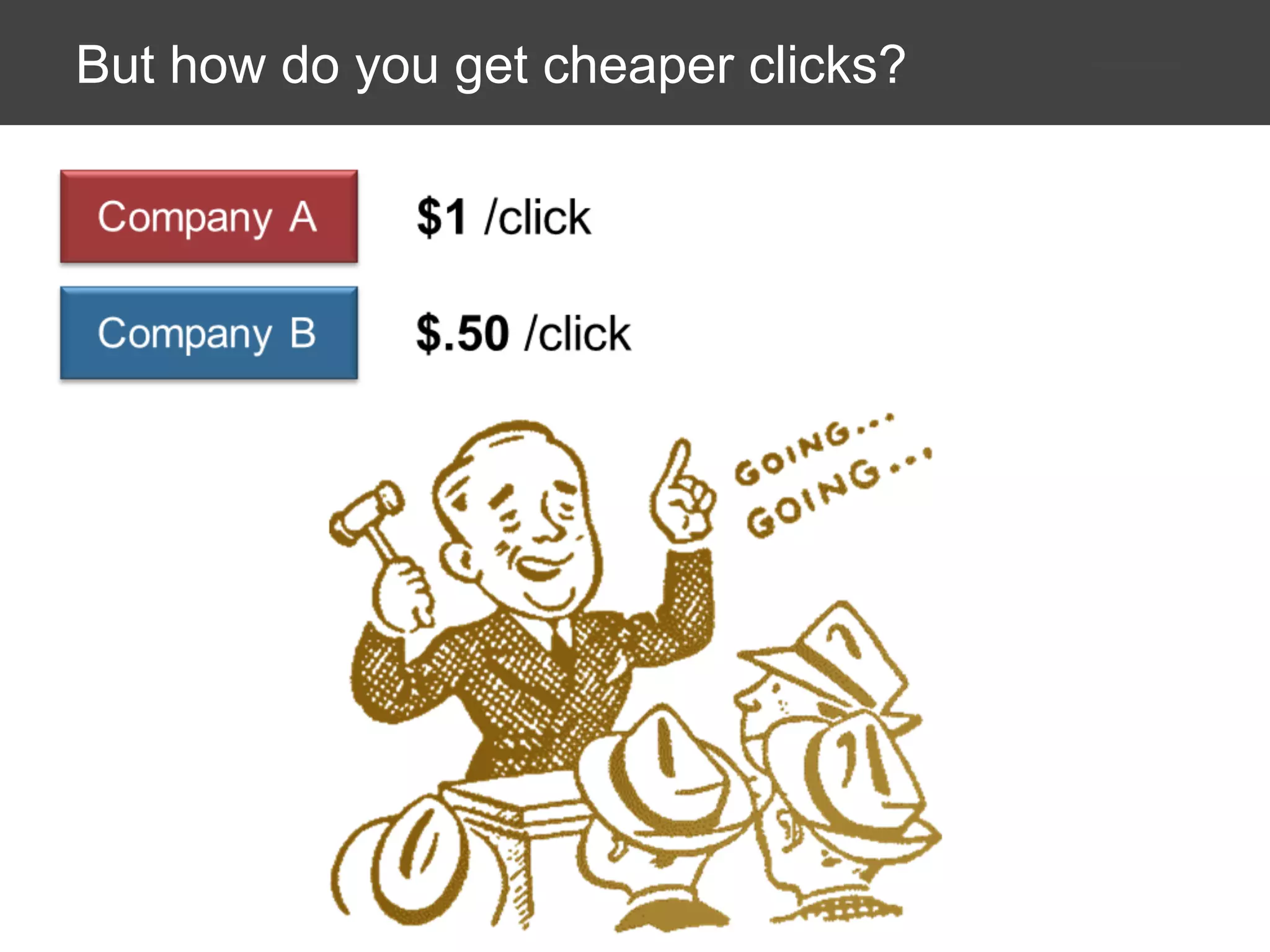 But how do you get cheaper clicks?

 