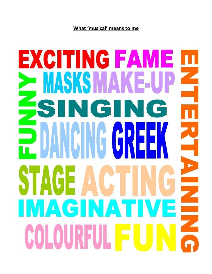 What 'musical' means to me