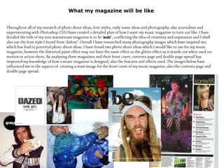 What my magazine will be like
 