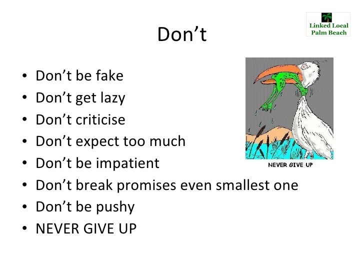 What networking is not