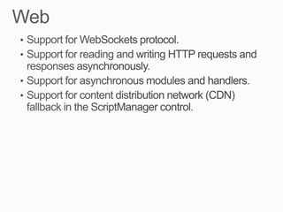 New features in .NET 4.5, C# and VS2012