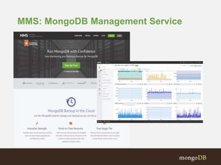 MMS: MongoDB Management Service
 