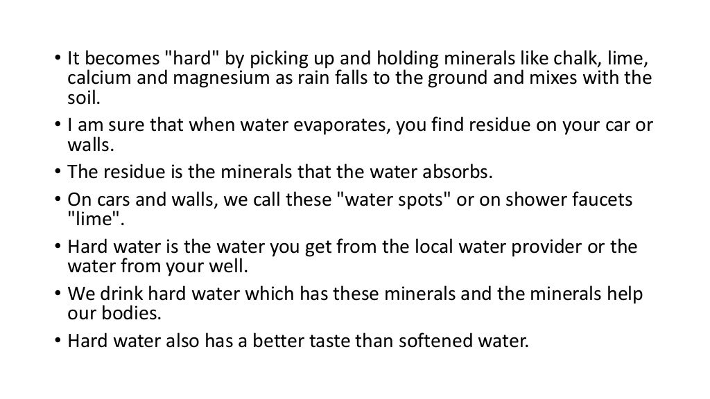 What no one tells you about softened water