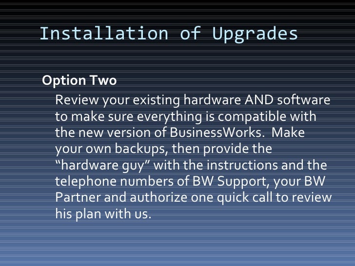 what not to do in sage business works sage business works support