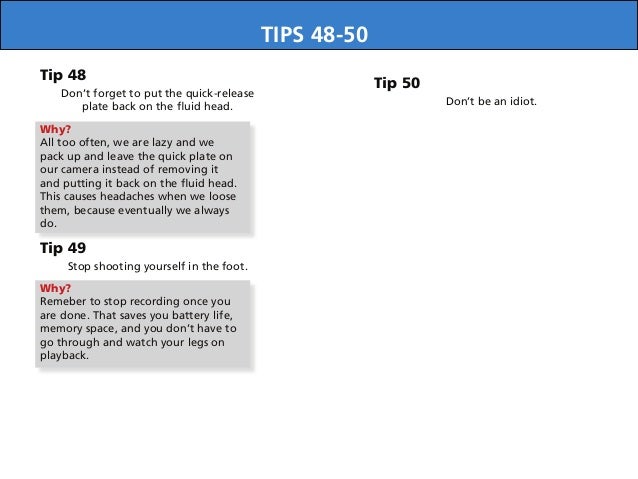 quick tips don t forget