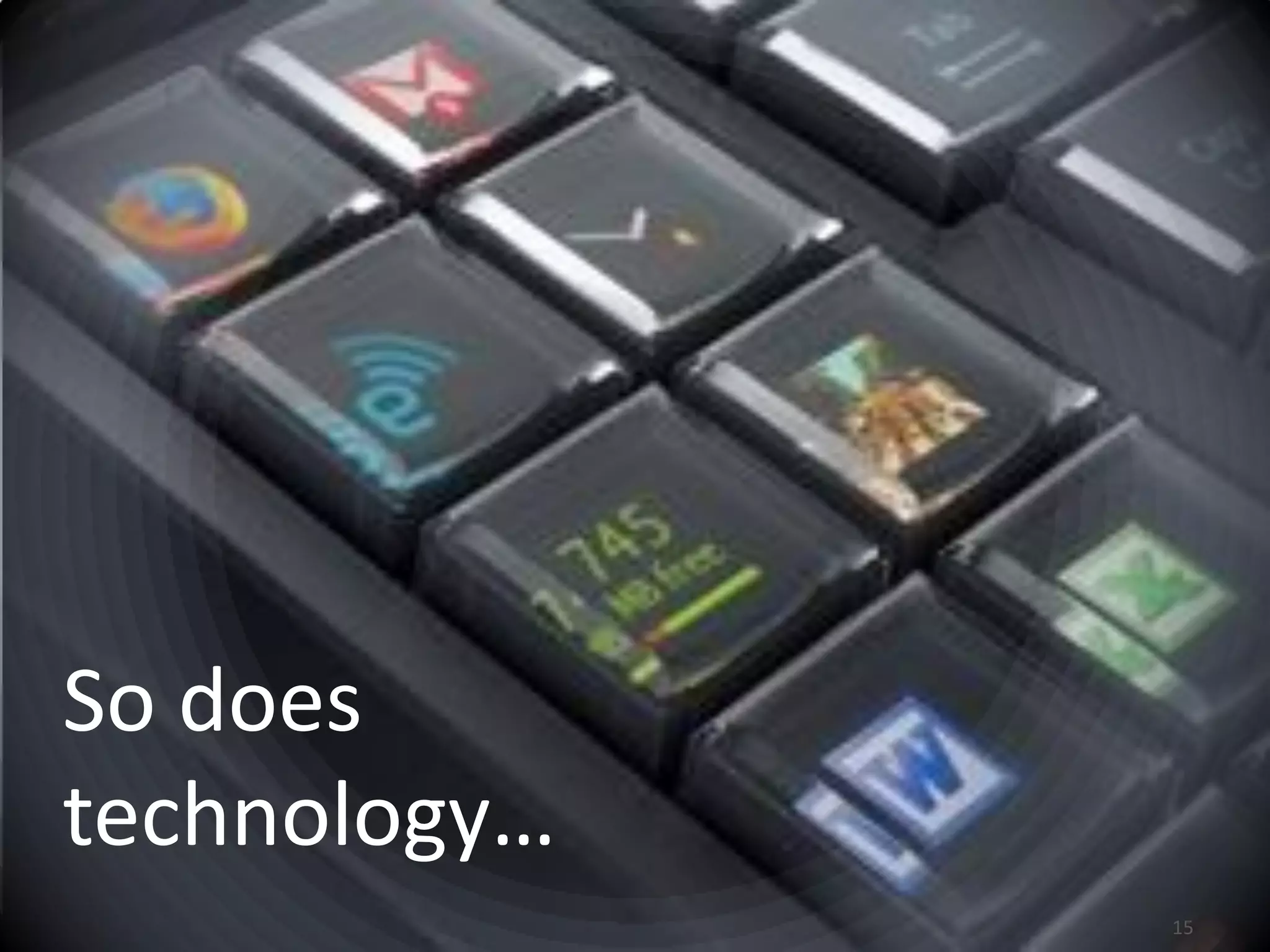 So does
technology…
              15
 