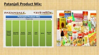 Patanjali Product Mix:
 