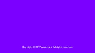Copyright © 2017 Accenture All rights reserved.
 