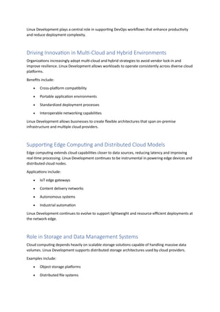 What Role Does Linux Development Play in Modern Cloud Computing | PDF