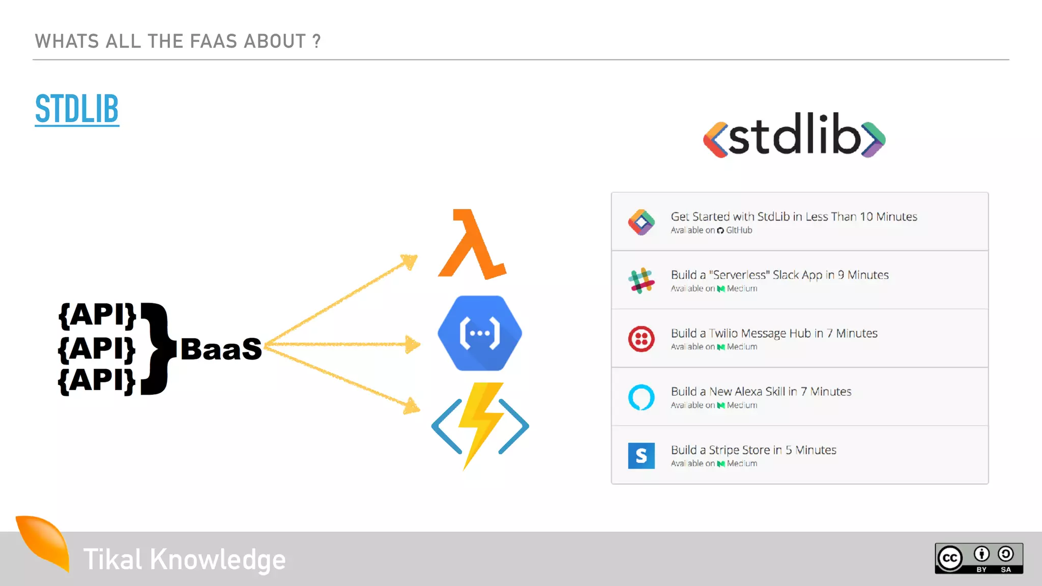 Tikal Knowledge
WHATS ALL THE FAAS ABOUT ?
STDLIB
 