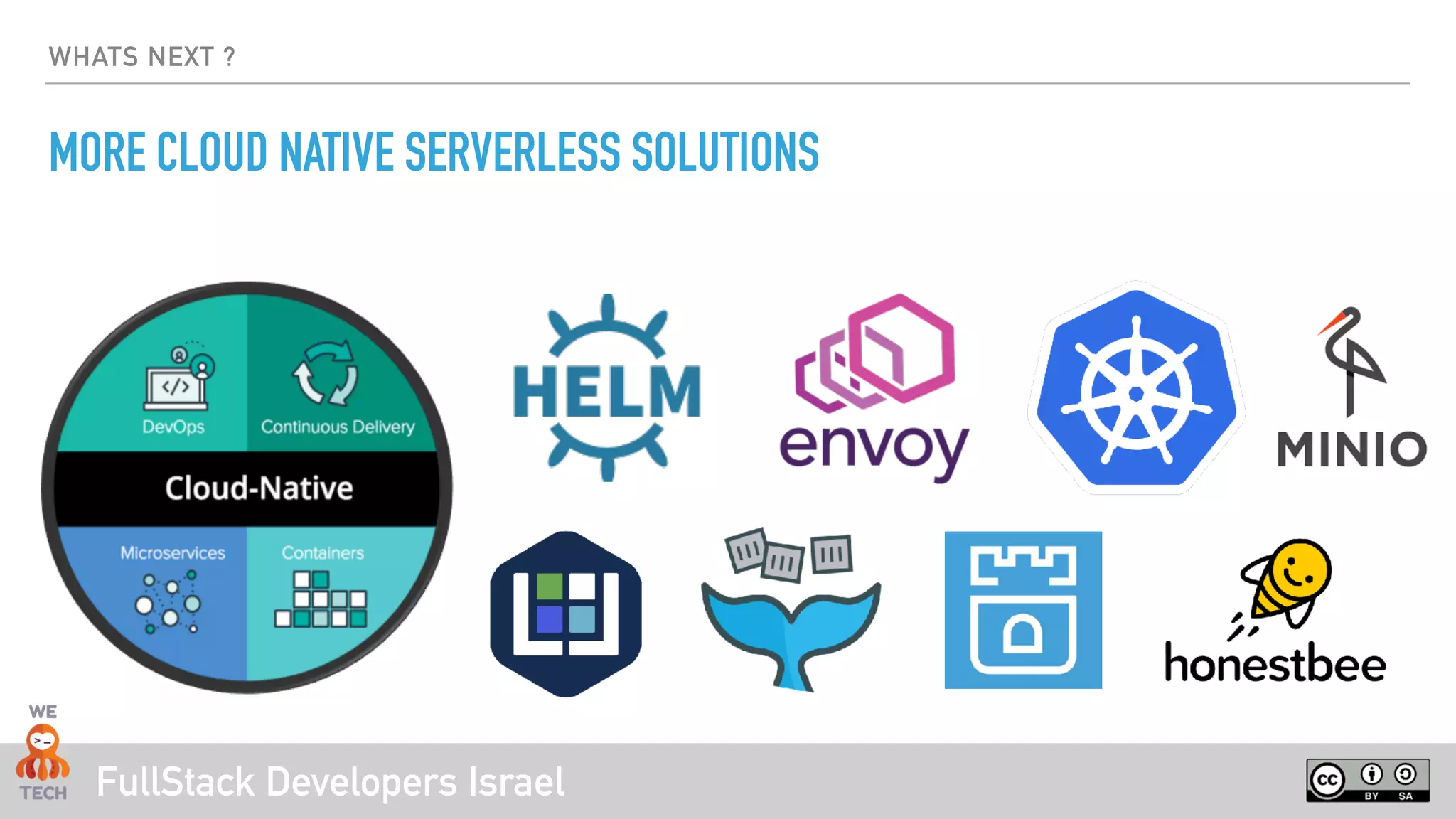 FullStack Developers Israel
WHATS NEXT ?
MORE CLOUD NATIVE SERVERLESS SOLUTIONS
 