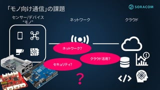 IoT向けプラットフォーム 「SORACOM」ご紹介