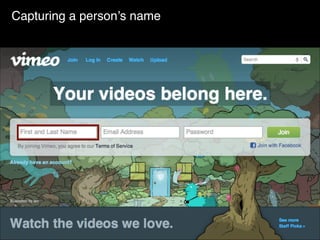 Capturing a person’s name
 