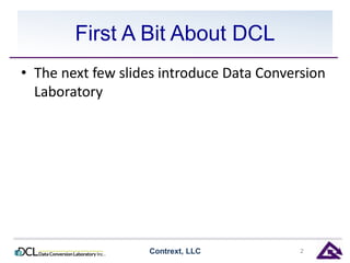 DITA 1.3: What's New and Different Slide 2