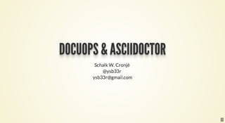 DocuOps & Asciidoctor