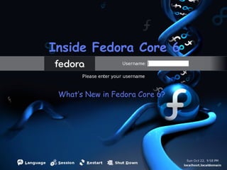 Inside Fedora Core 6 What’s New in Fedora Core 6?   