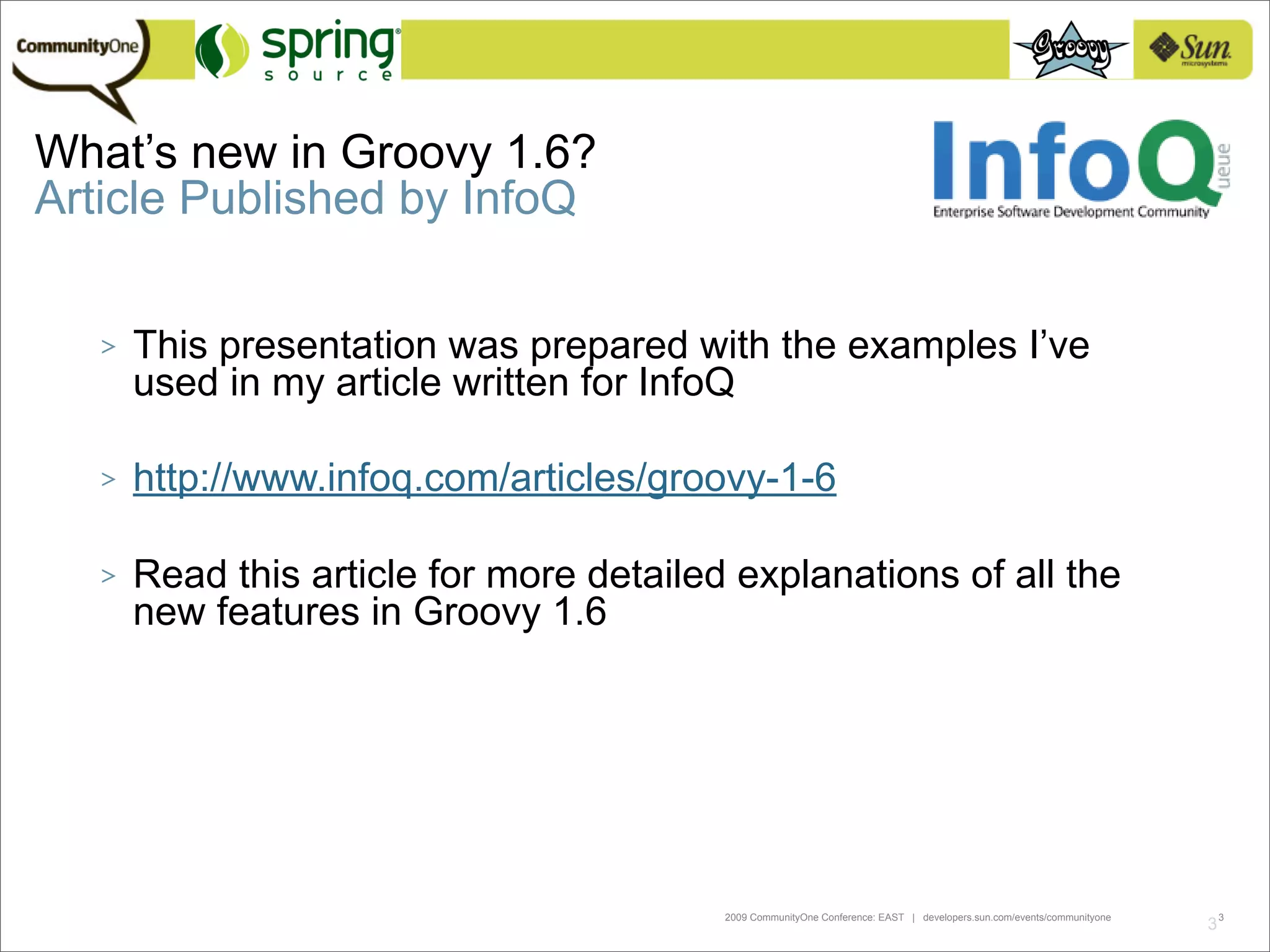 Whats New In Groovy 1.6?