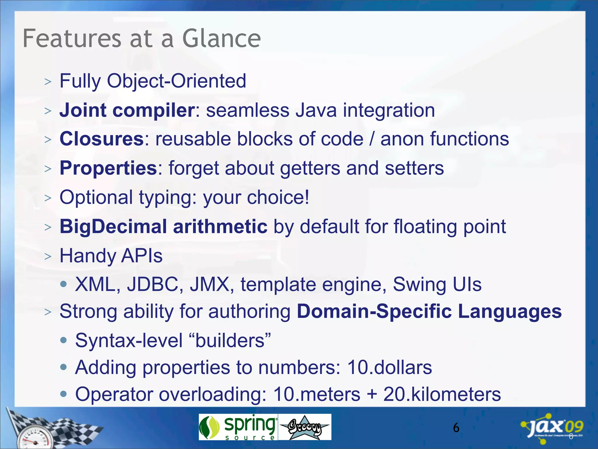 Whats New In Groovy 1.6?