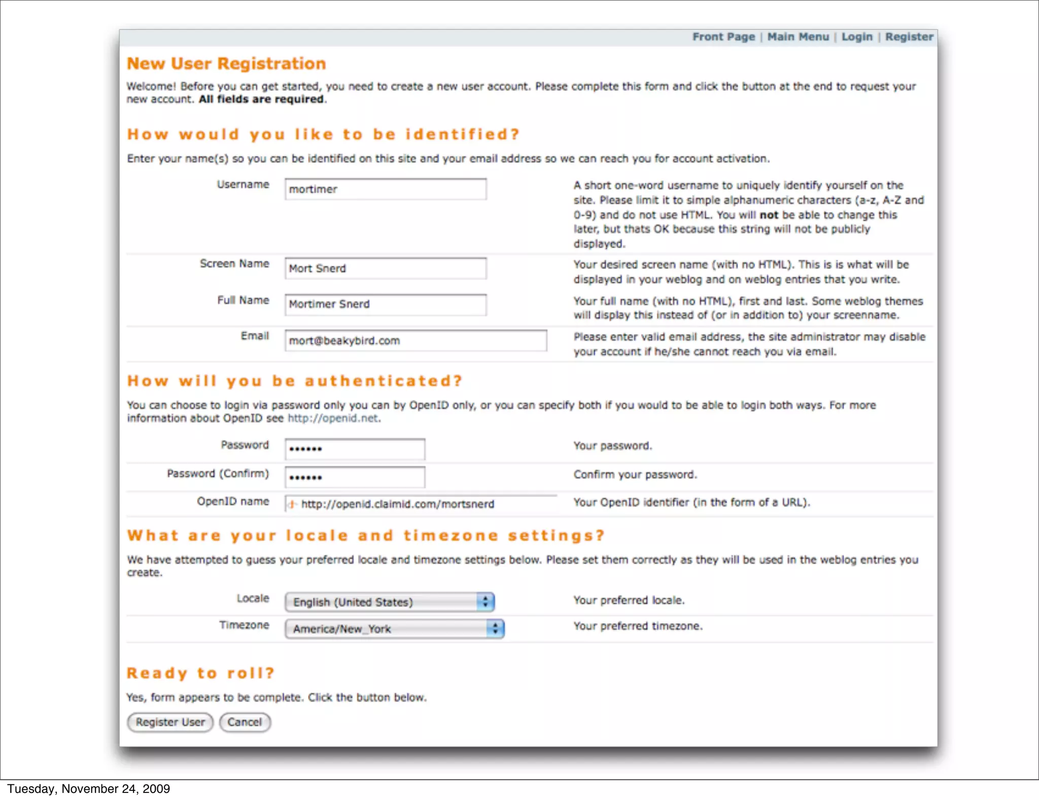 Tuesday, November 24, 2009
 