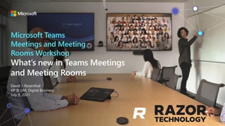 Microsoft Teams
Meetings and Meeting
Rooms Workshop
 