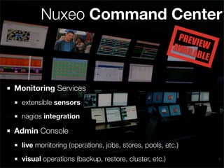 Nuxeo Sync: use cases

Decentralized architectures
  Local read-only copy for centralized content
  “Reverse remote publis...