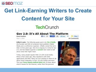 Get Link-Earning Writers to Create Content for Your Site