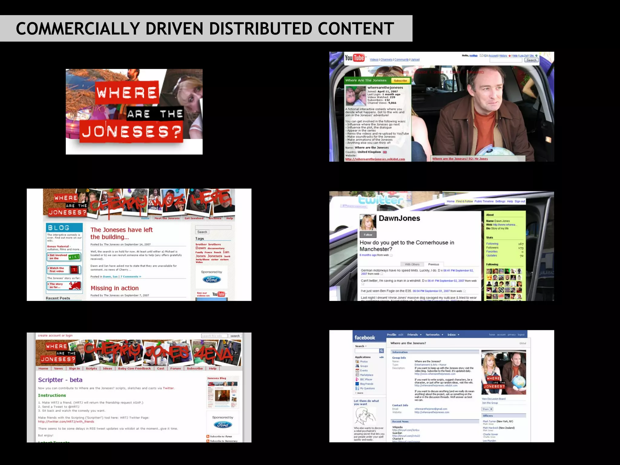 COMMERCIALLY DRIVEN DISTRIBUTED CONTENT 