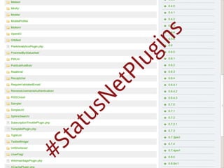 #S
     ta
        tu
           sN
                et
                     Pl
                          ug
                            in
                                 s
 