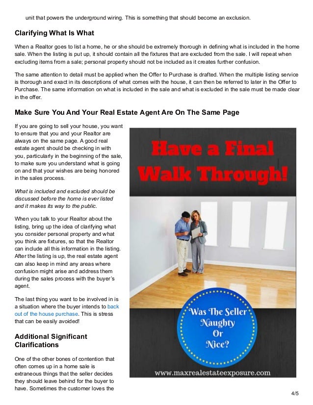 Personal Property vs Fixtures in Home Sales