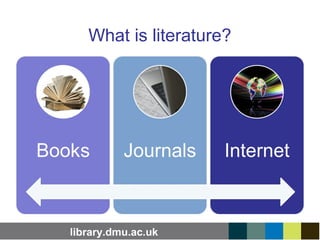library.dmu.ac.uk
What is literature?
 
