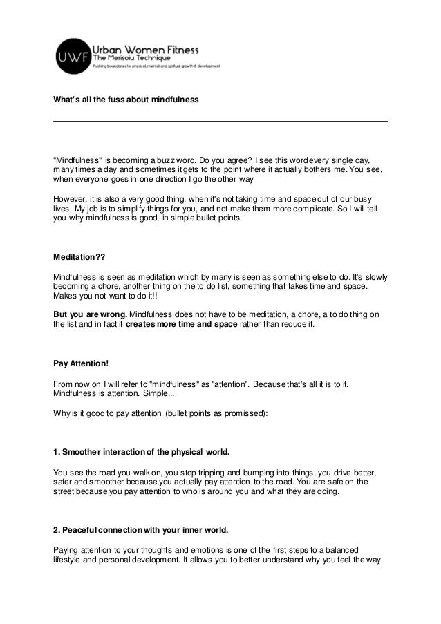 What's all the fuss about mindfulness