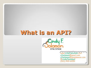 What is an API? 