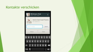 Kontakte verschicken
 