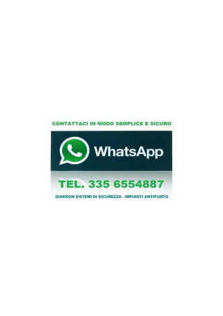 Whatsapp Diakron assistenza Tecnoalarm Monza Milano