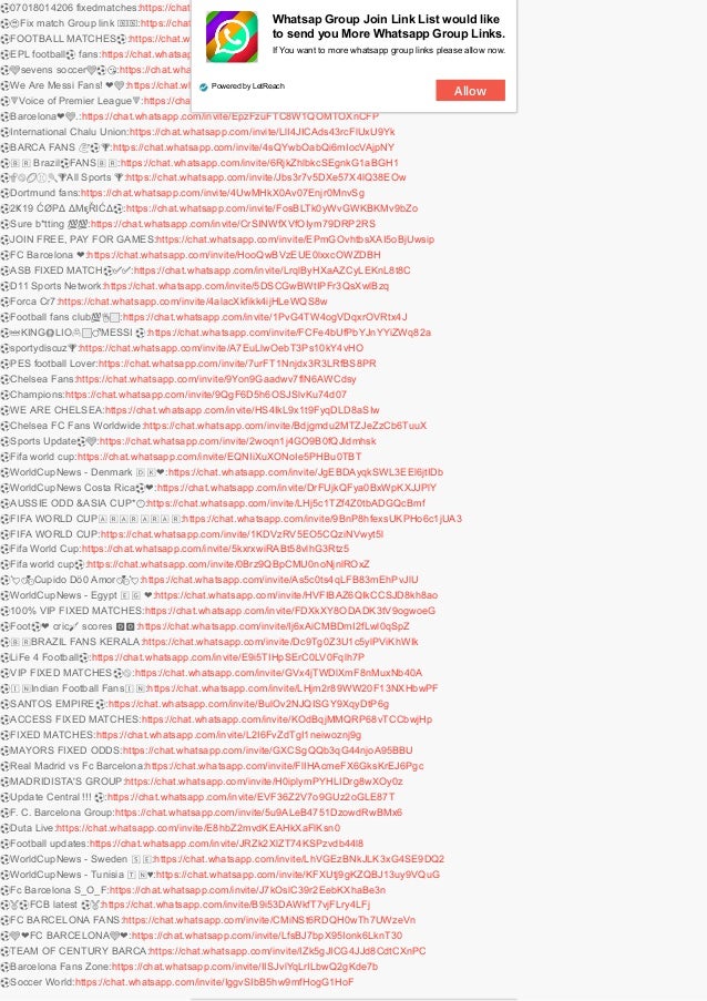 Football Whatsapp Group Join Link List