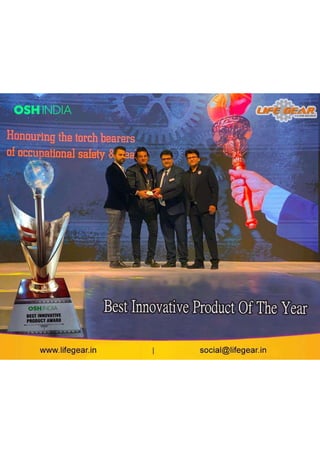 Lifegear best innovative award 2019 OSH India Event Mumbai