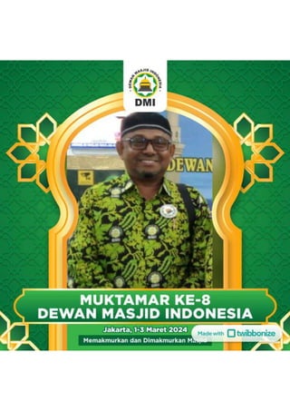 Muktamar VIII DMI 1-3 Maret 2024 di Jakarta