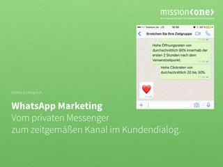 WhatsApp Marketing - Vom privaten Messenger zum zeitgemäßen Kanal im Kundendialog
