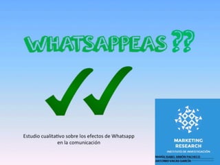 Whatsapp y Relaciones Sociales