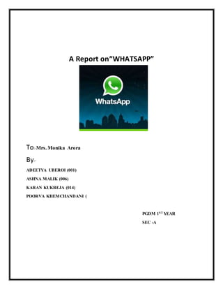 Whatsapp survery report | DOCX