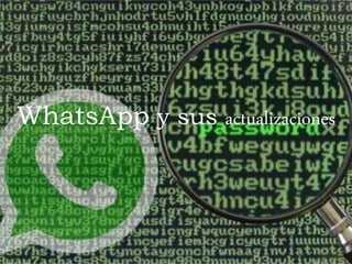 WhatsApp y sus actualizaciones
 