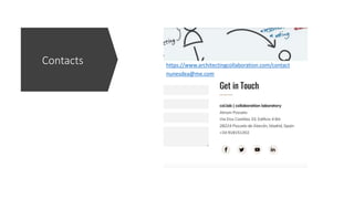 Contacts https://www.architectingcollaboration.com/contact
nunesdea@me.com
 